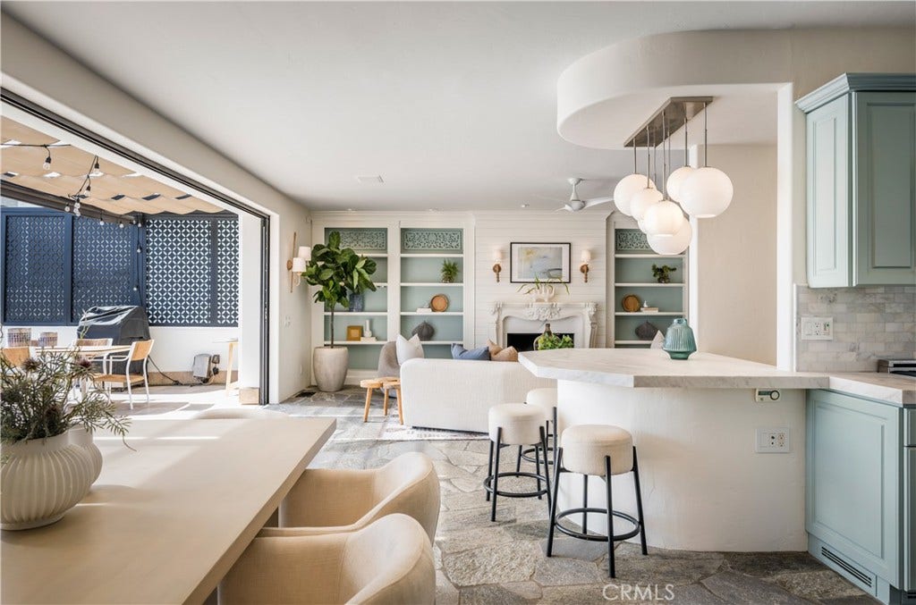 Dual dining areas in the kitchen