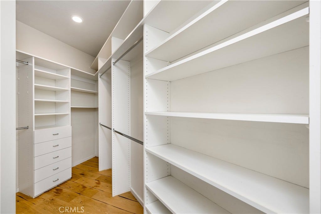 Built out primary closet