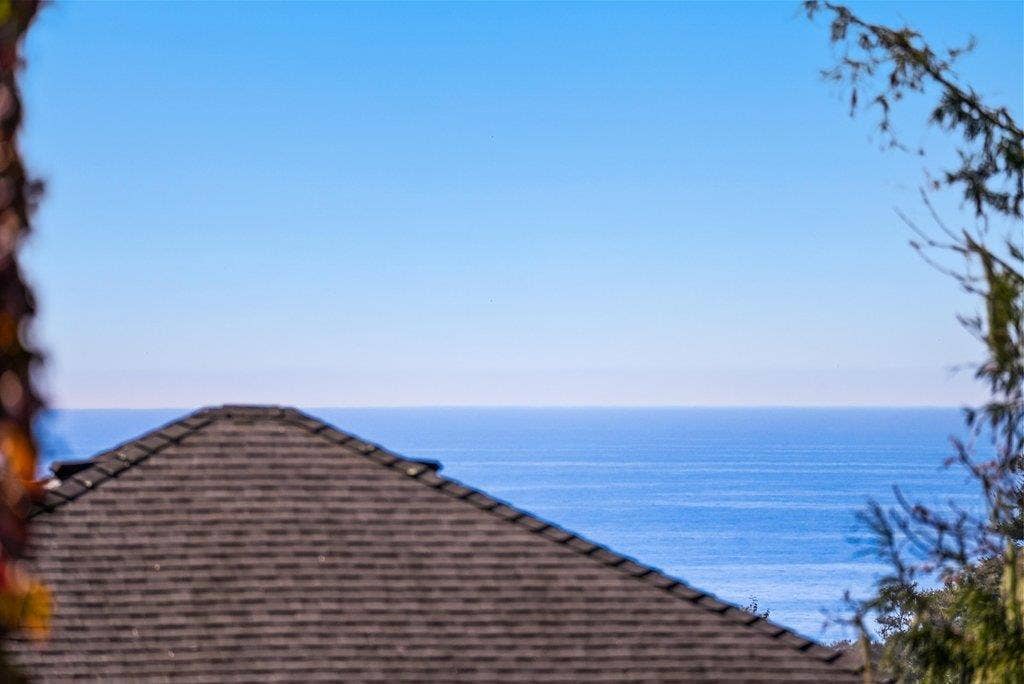 110 Mattison Court, Aptos, CA 95003 Peek of the bay from the deck.