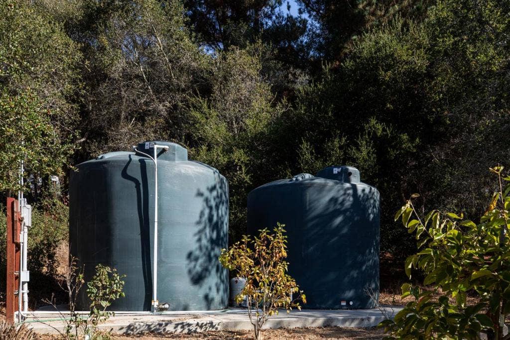 Rainwater Collection System  (Two 5000 Gal Tanks)