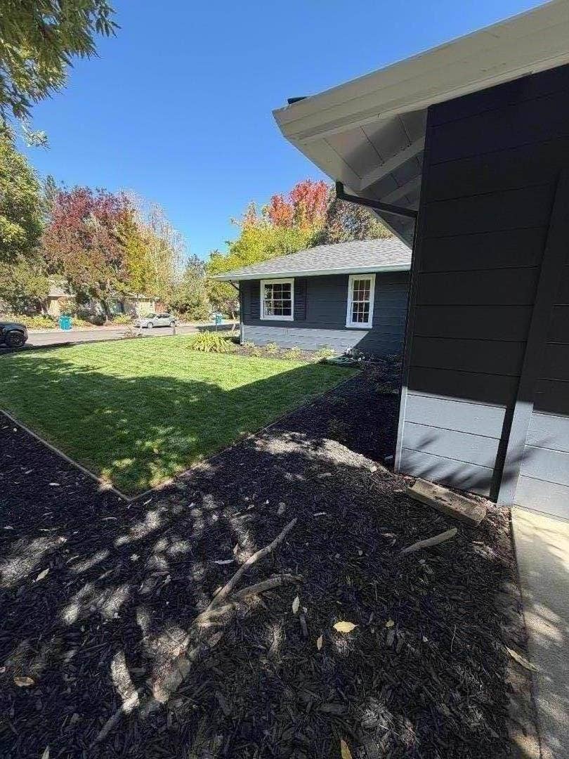 Side view of the home