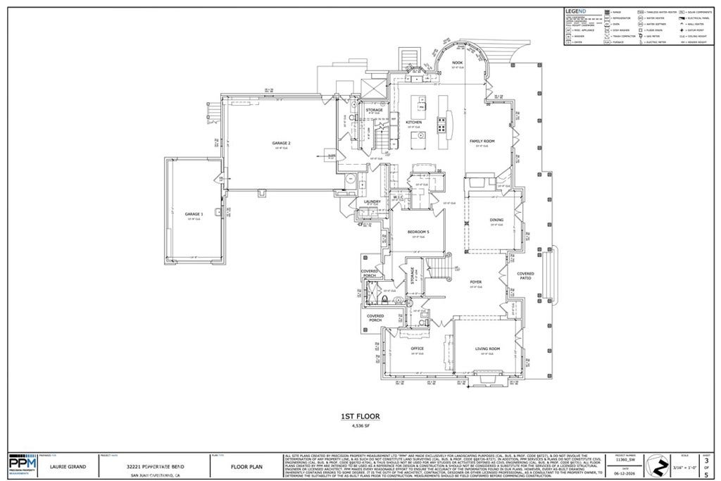 32221 Peppertree bend, San Juan Capistrano, CA 92675 Level 1 floor plan