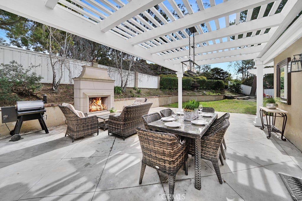 2897 Calle Heraldo, San Clemente, CA 92673 Outdoor dining area with propane BBQ and Pellet smoker