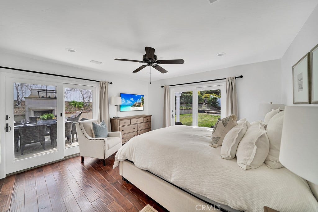 2897 Calle Heraldo, San Clemente, CA 92673 Master bedroom with view of the backyard