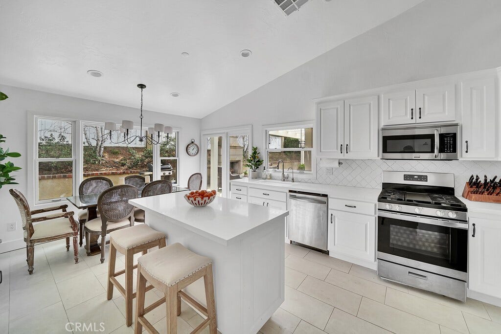 2897 Calle Heraldo, San Clemente, CA 92673 Kitchen with island and 5 burner stove with vented hood