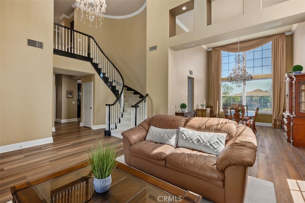71 Golf Ridge Drive, Rancho Santa Margarita, CA 92679 Living Room Opens to Dining Room
