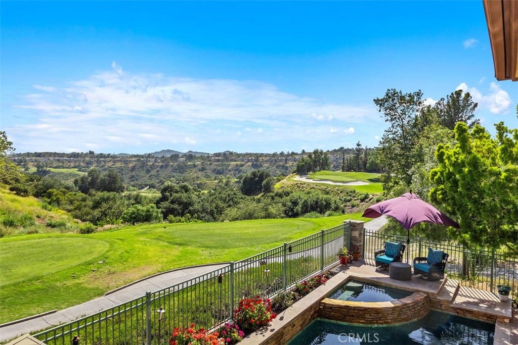 71 Golf Ridge Drive, Rancho Santa Margarita, CA 92679 Backyard with Pool and Golf Course Views