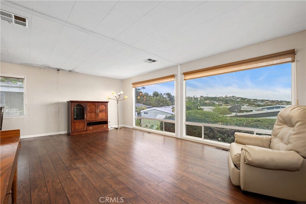 living room with big view windows
