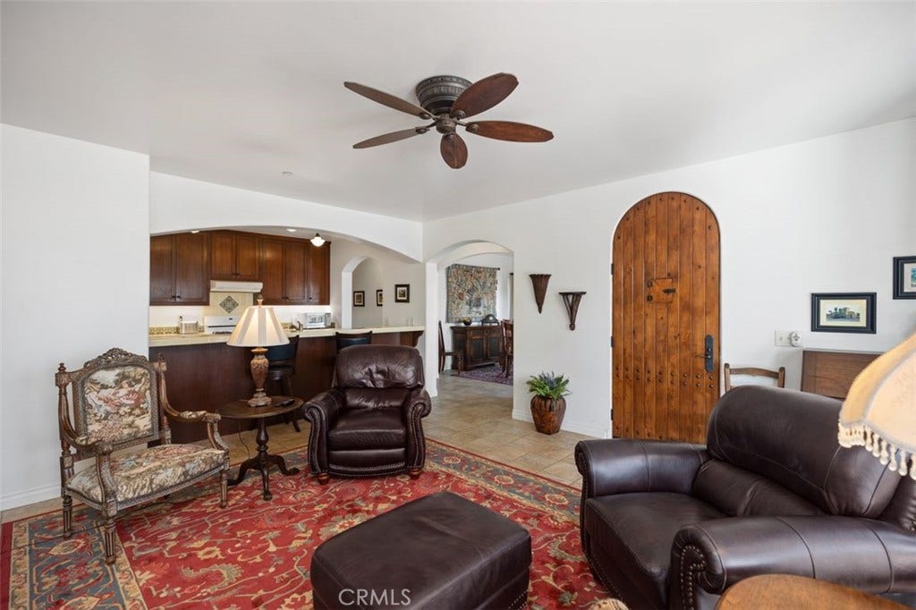 240 Avenida Rosa, #B, San Clemente, CA 92672 Living area looking to kitchen and dining room.