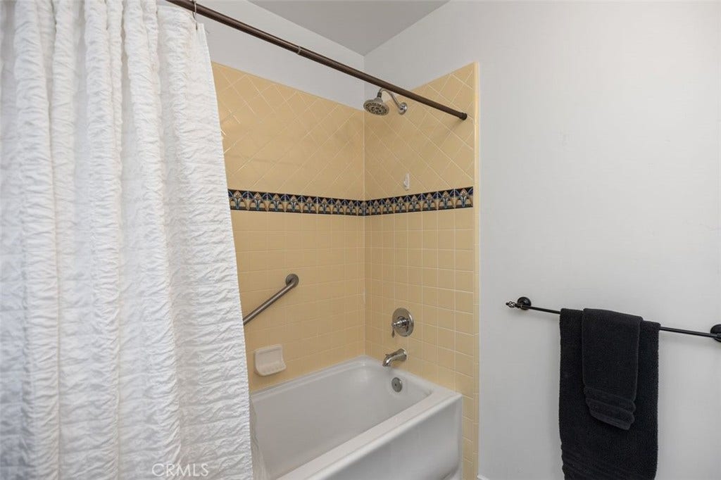 240 Avenida Rosa, #B, San Clemente, CA 92672 Updated bathroom with Spanish tiles.