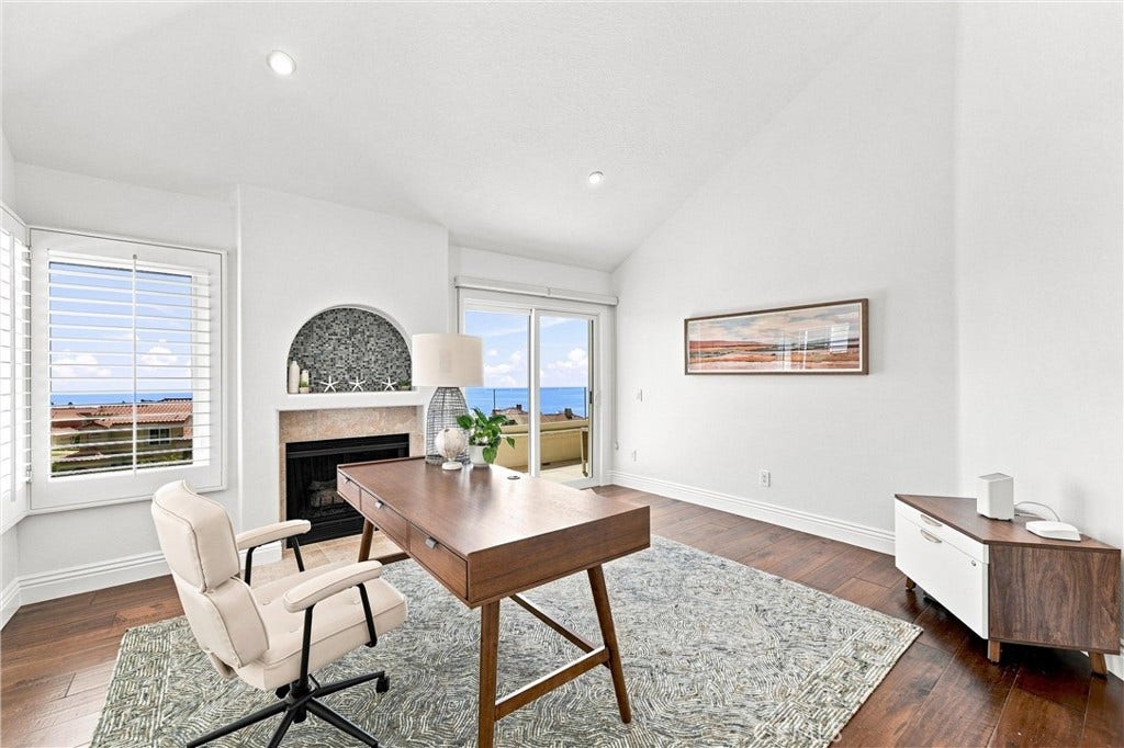 6 Cavalier, Laguna Niguel, CA 92677 Office off the entry with fireplace, deck & beautiful views