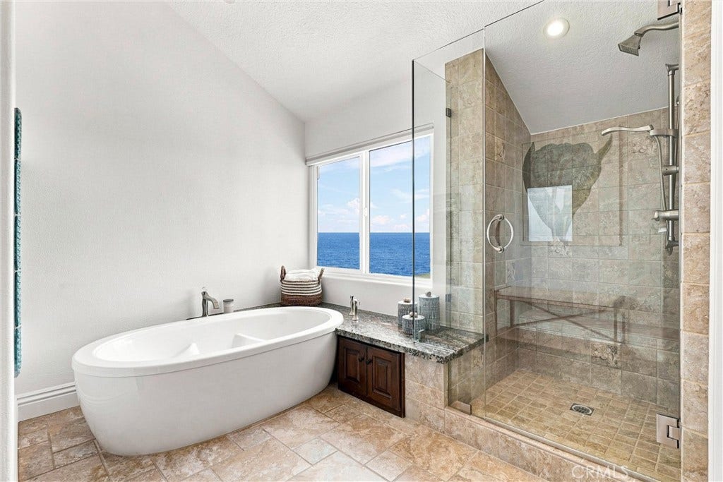 6 Cavalier, Laguna Niguel, CA 92677 Primary Spa Bath with Soaking Tub, Walk-In Shower & Gorgeous Views