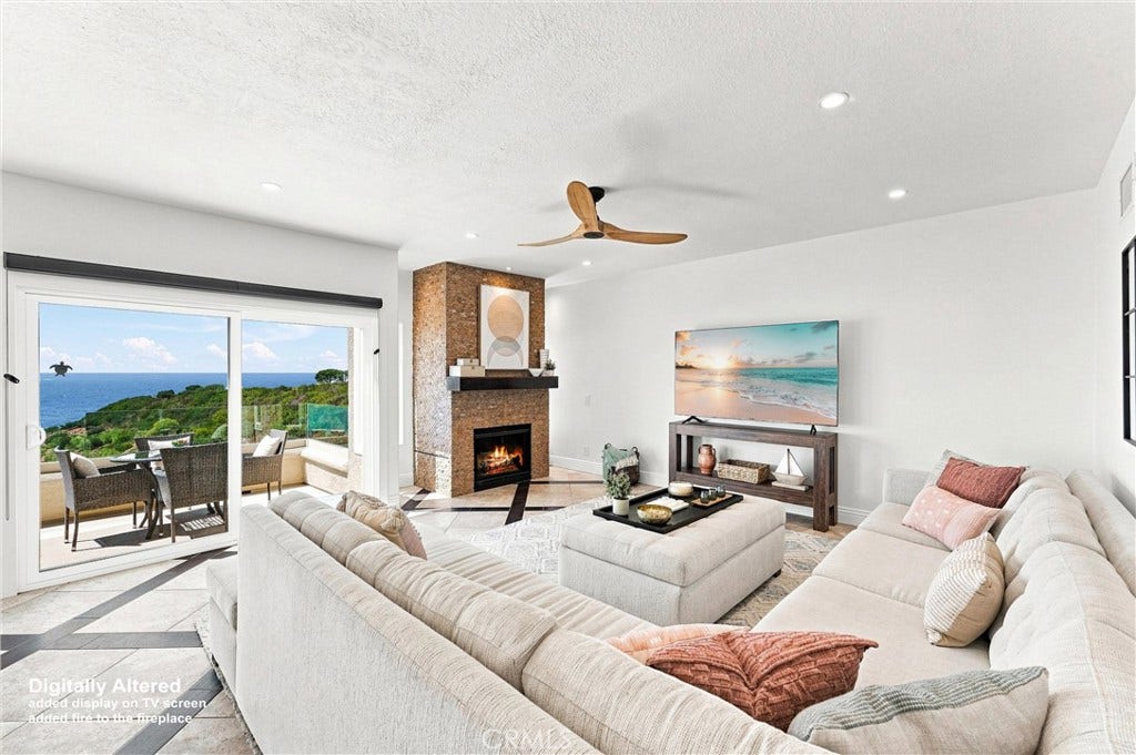6 Cavalier, Laguna Niguel, CA 92677 Plush oversized seating, fireplace, patio & expansive ocean views