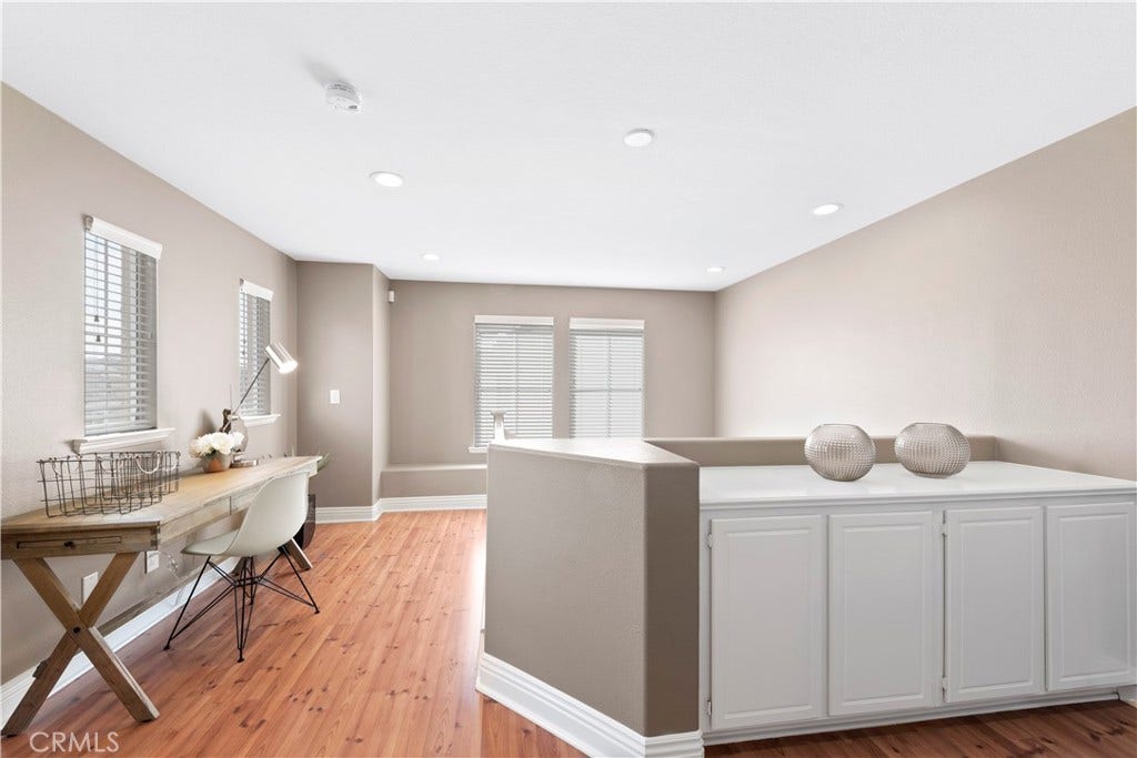 27 Las Cruces, Rancho Santa Margarita, CA 92688 Light and bright loft with lots of cabinets for your storage needs.