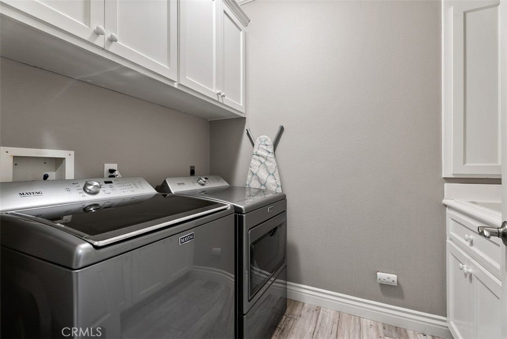 22801 Maiden Lane, Mission Viejo, CA 92692 laundry room with sink & storage