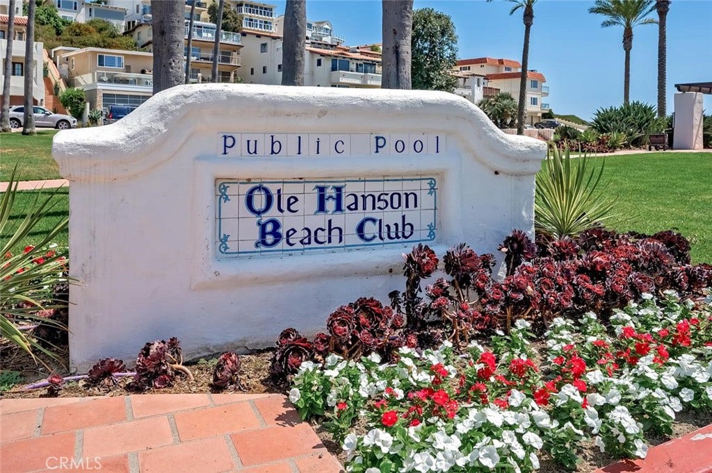 1520 N El Camino Real, #26, San Clemente, CA 92672 Ole Hanson beach club is located just steps away.