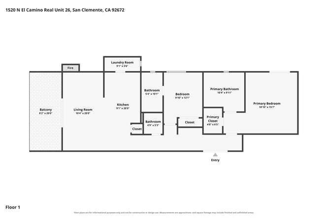 1520 N El Camino Real, #26, San Clemente, CA 92672 Floorplan