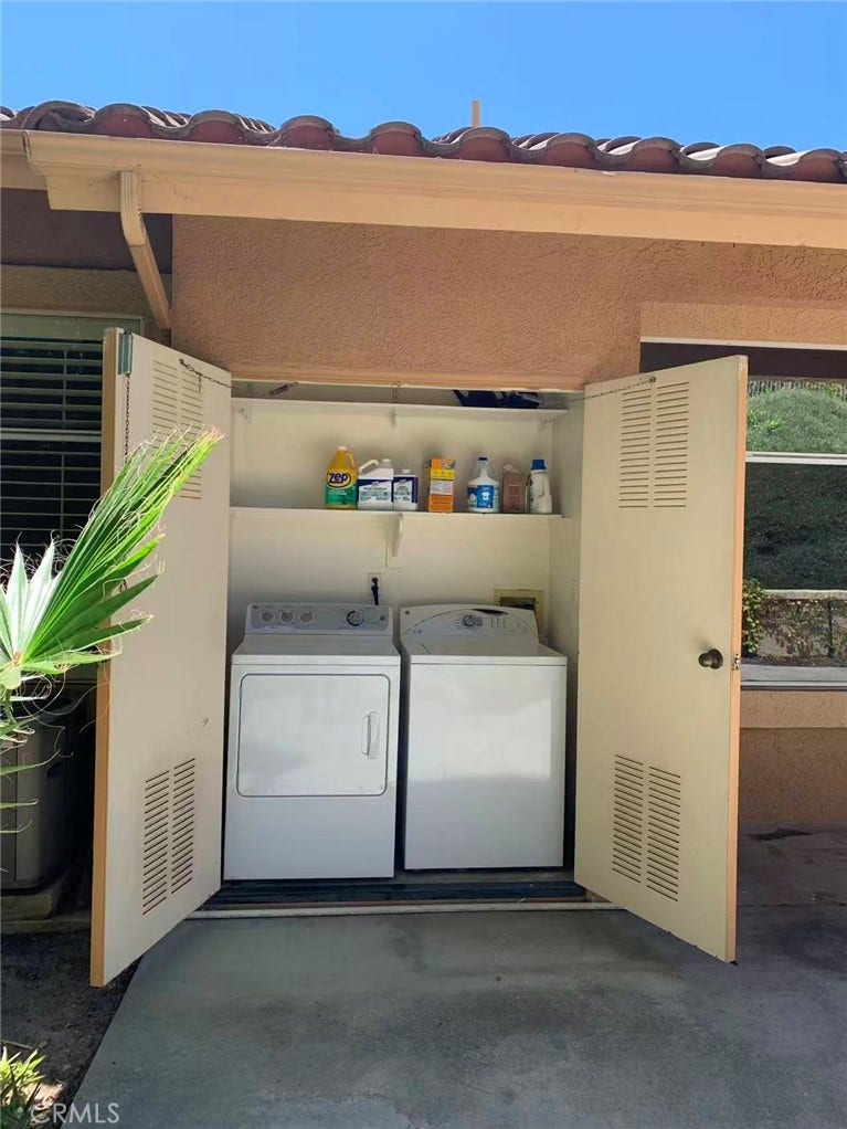 Outside laundry closet