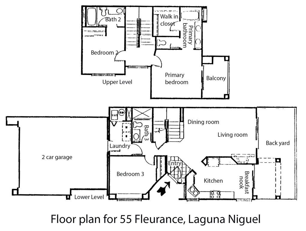 55 Fleurance, Laguna Niguel, CA 92677 Floor plan for 55 Fleurance, Laguna Niguel