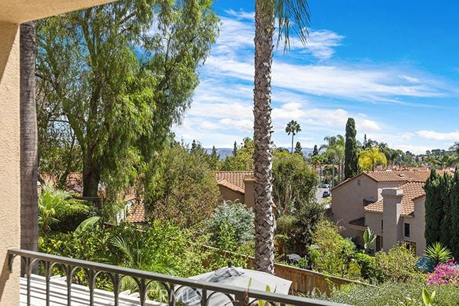 55 Fleurance, Laguna Niguel, CA 92677 The view from the balcony off of the primary bedroom with sweeping views of hills, mother nature, and open sky