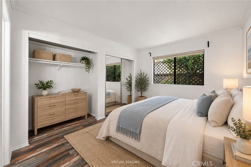 1404 Buena Vista, #1, San Clemente, CA 92672 Primary Bedroom - Virtually Staged