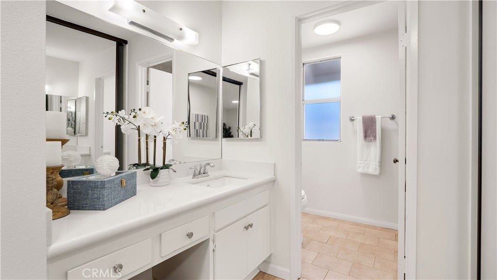 The primary suite bathroom.