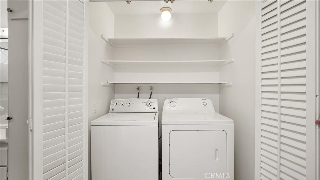 The washer and dryer are included.