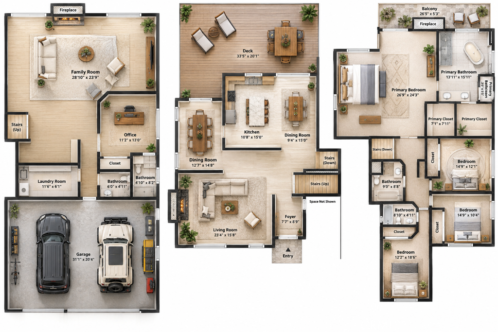 27401 Lost Colt Drive, Laguna Hills, CA 92653 Rendered Floorplan