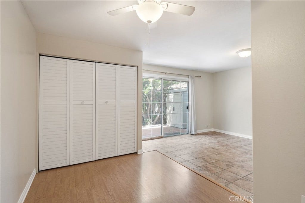 Built-in cabinets in bedroom downstairs