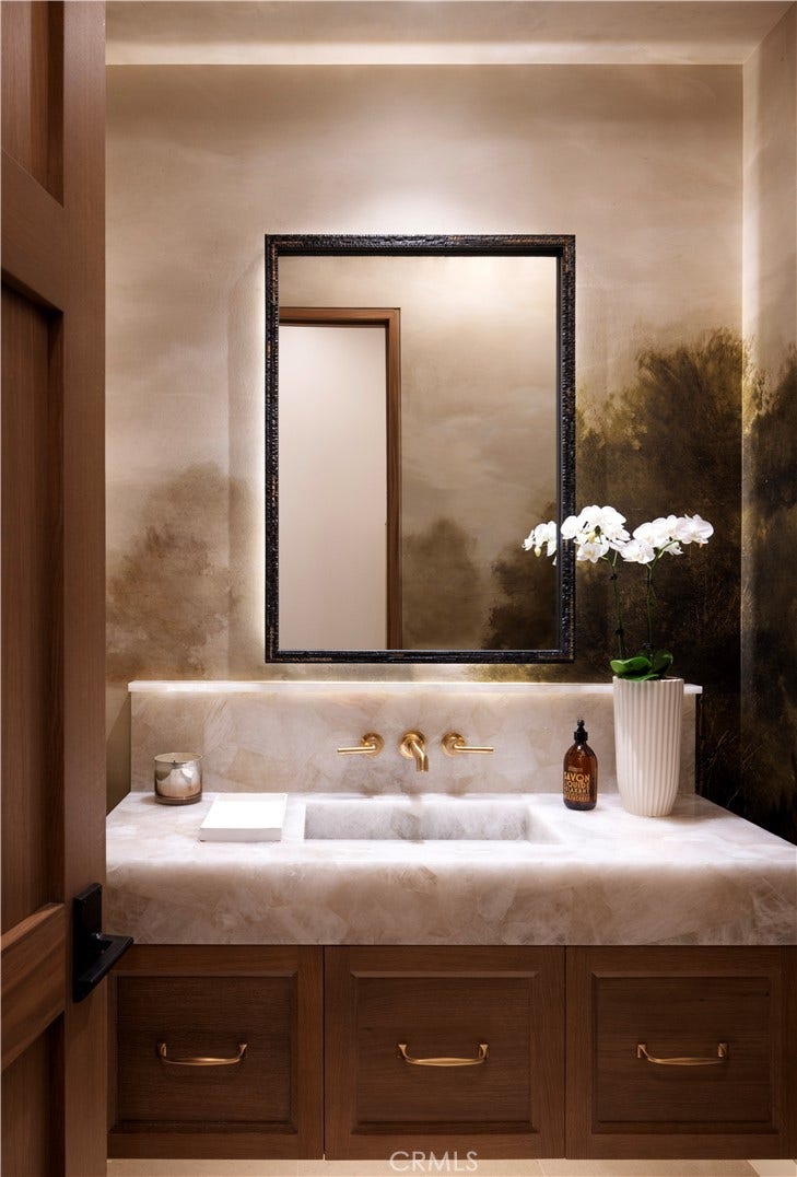 Luxurious powder bath with TOTO washlet.