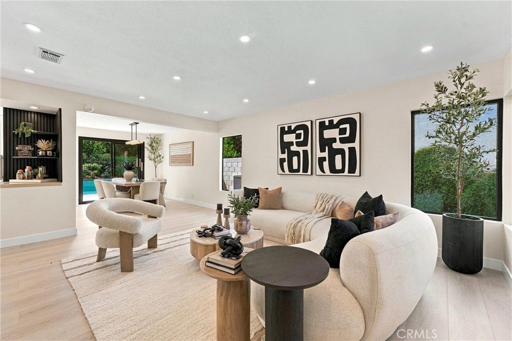 24396 Calle Pequeno, Lake Forest, CA 92630 Bright living and dining area opening to the Pool and Spa