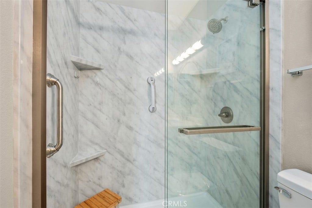 Upstairs walk-in shower