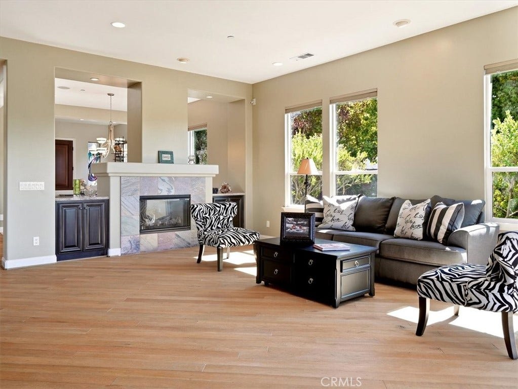 918 Jordan Court, Nipomo, CA 93444 Great Room with double sided fireplace.
