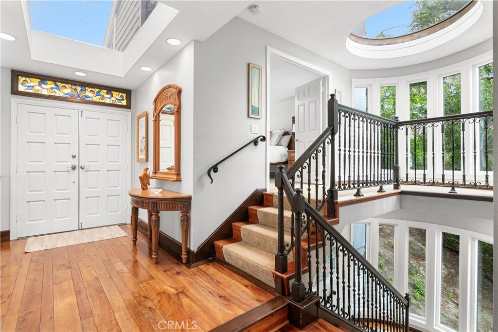 2210 Bridge, Laguna Beach, CA 92651 Interior steps from the main foyer to the primary suite.