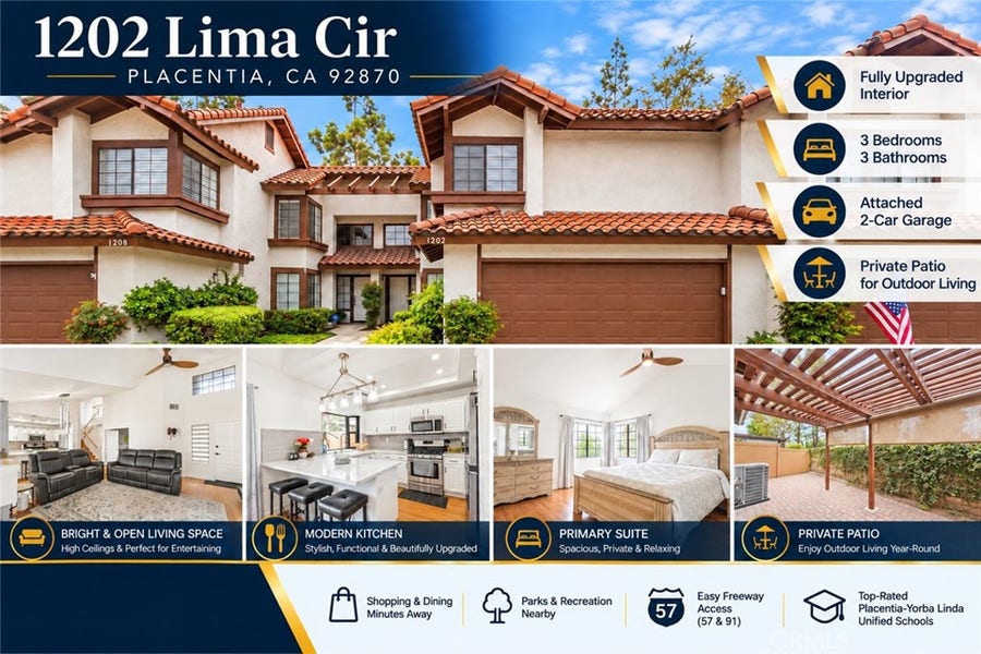 Property photo for 1202 Lima Cir, Placentia, CA