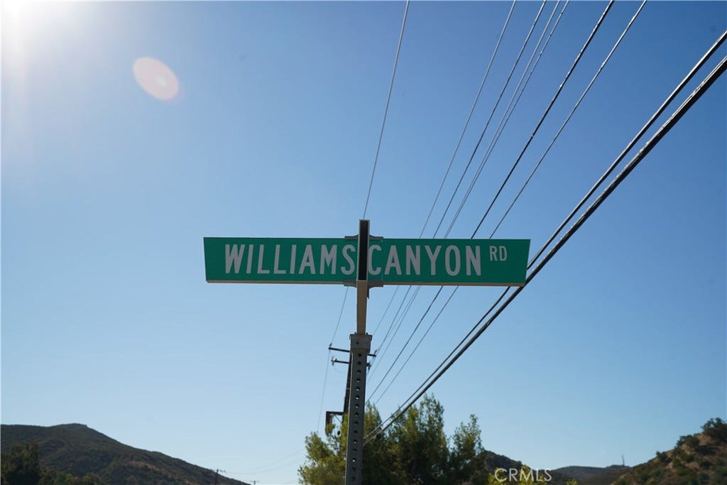 16 Williams Canyon, Silverado, CA 92676 Look for this sign