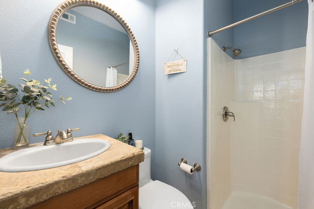 135 Custer Circle, Corona, CA 92881 Downstairs Bathroom with Walk In Shower
