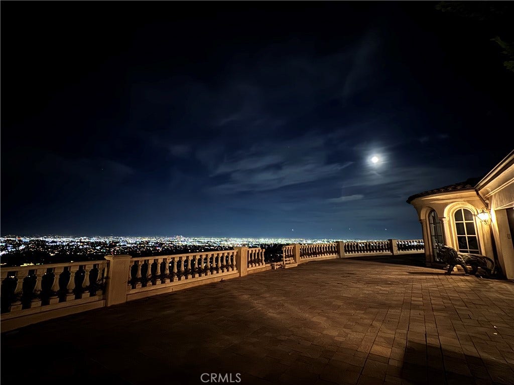 Panoramic Citylight View from Property