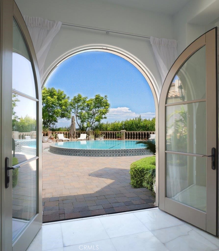 Doors Leading to Pool Area from Kitchen