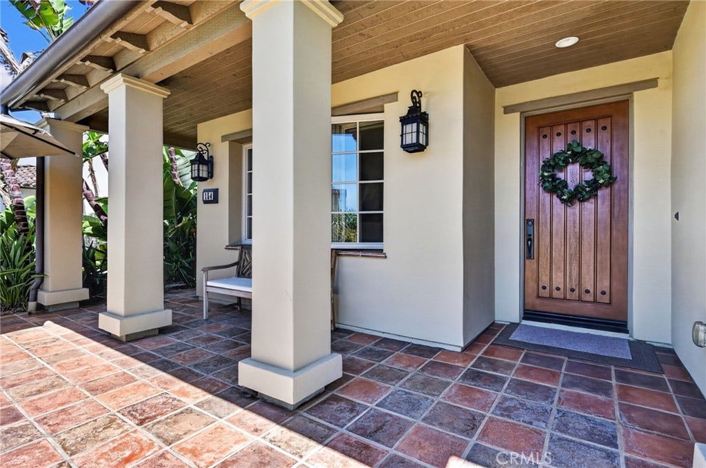 Spacious front porch for morning coffee