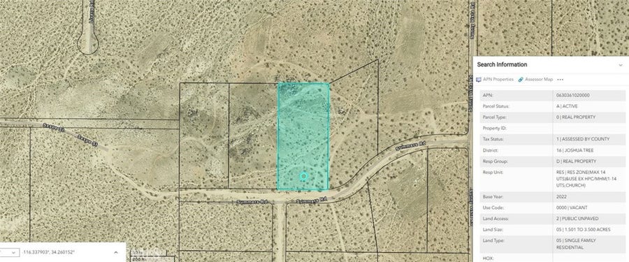 Property photo for 60784 Summers, Landers, CA