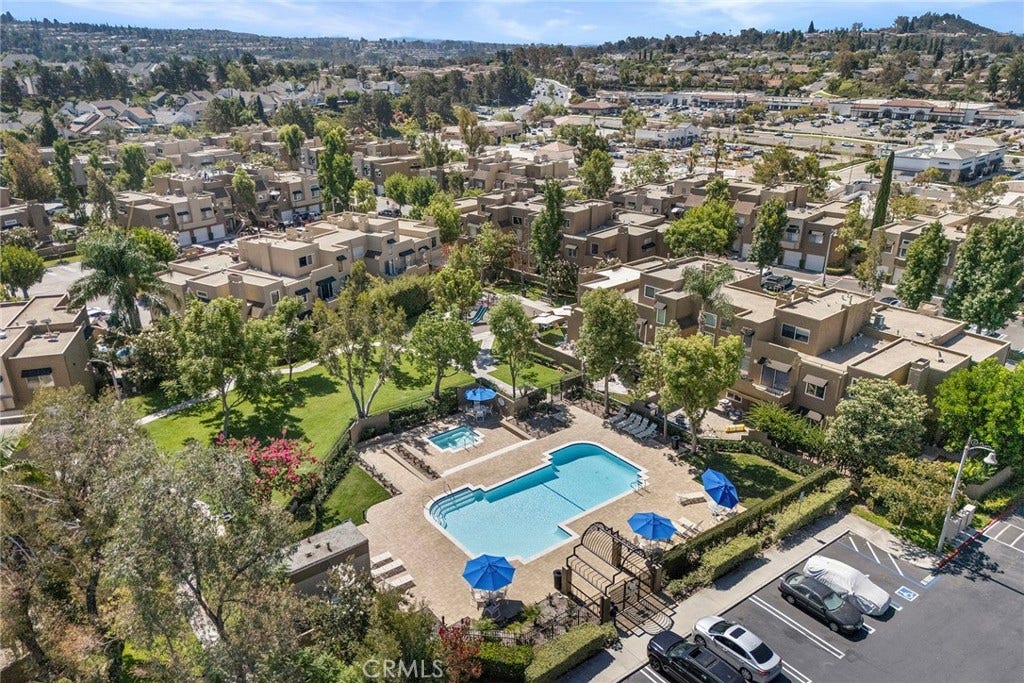 Drone shot of Rainbow Ridge pool