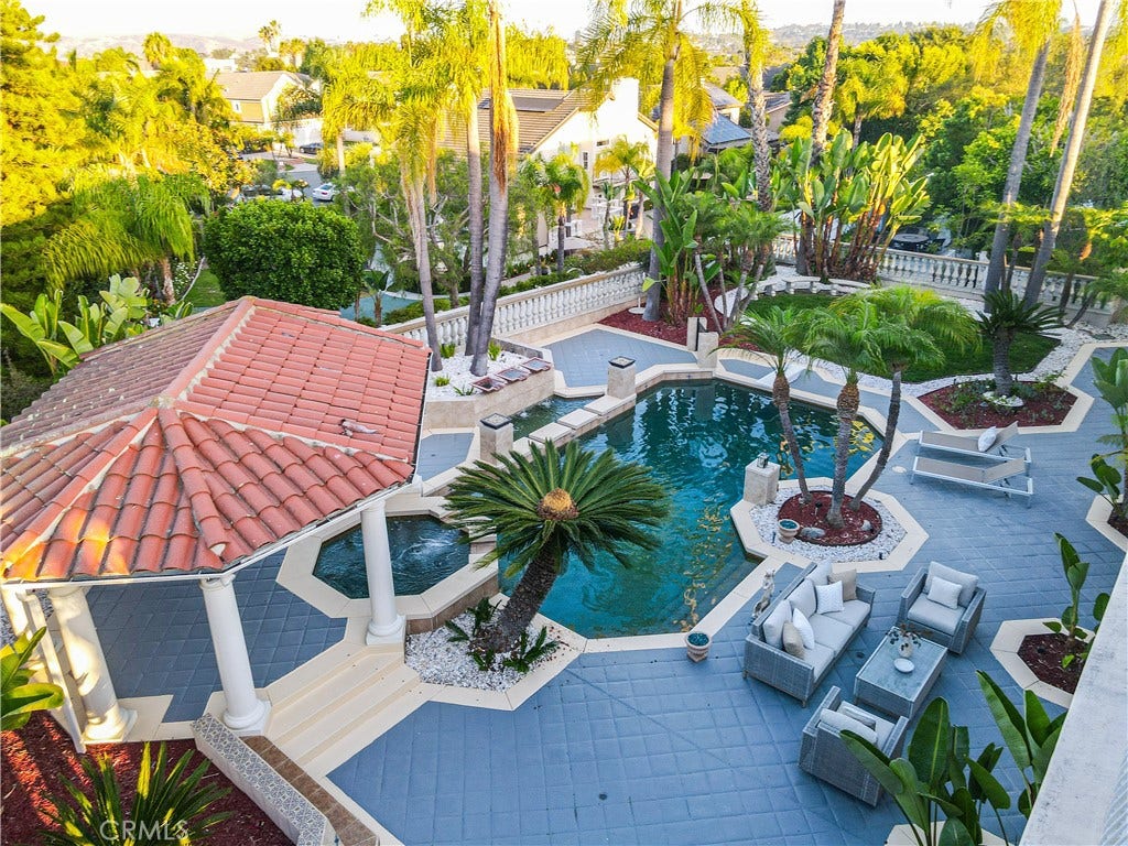 Large resort backyard