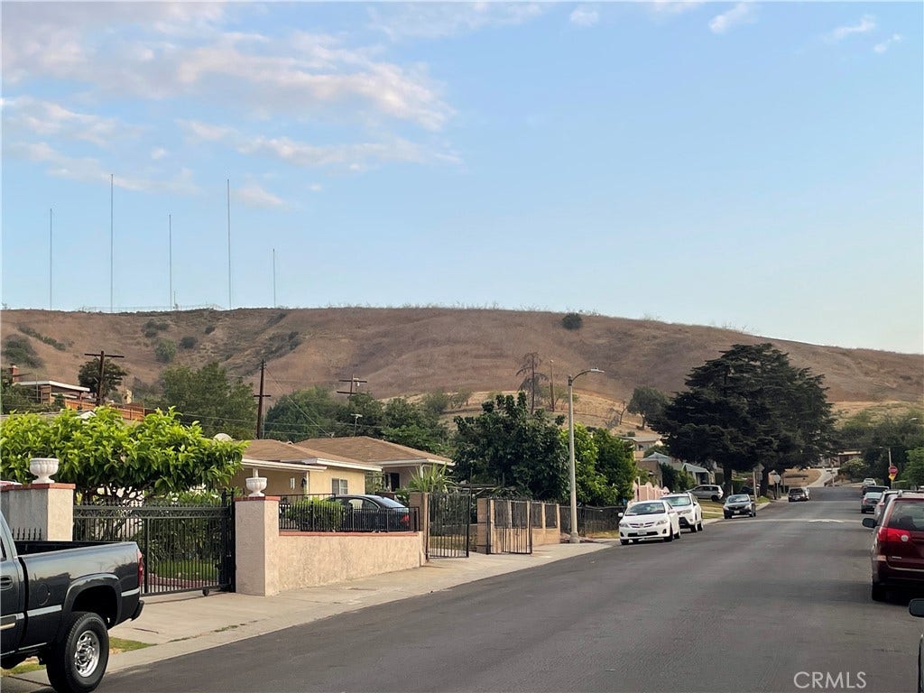 Hillside view from the South