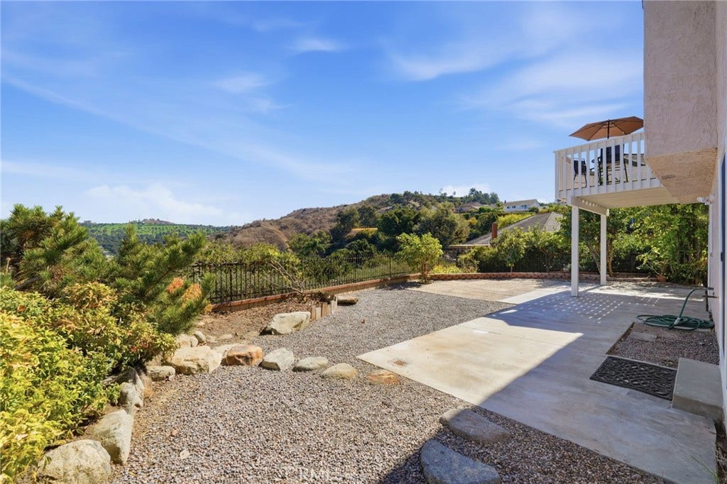 11739 Rancho Verde Drive, Whittier, CA 90601 Backyard - View of Rolling Hills at NE side