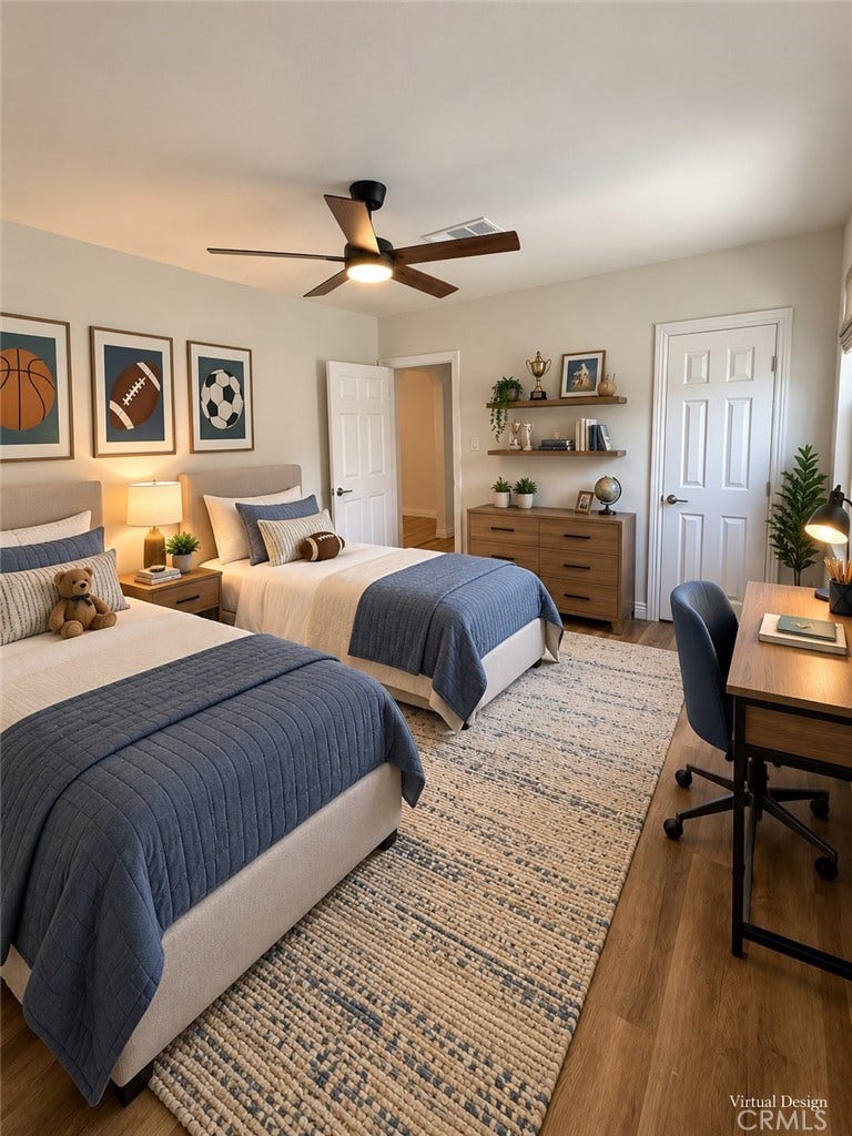 Bedroom 3 - V Staged