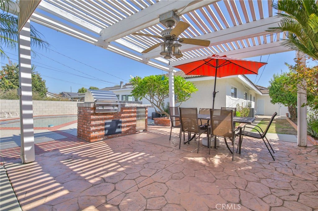 11231 Tigrina Avenue, Whittier, CA 90603 Covered Patio with BBQ and Refrigerator