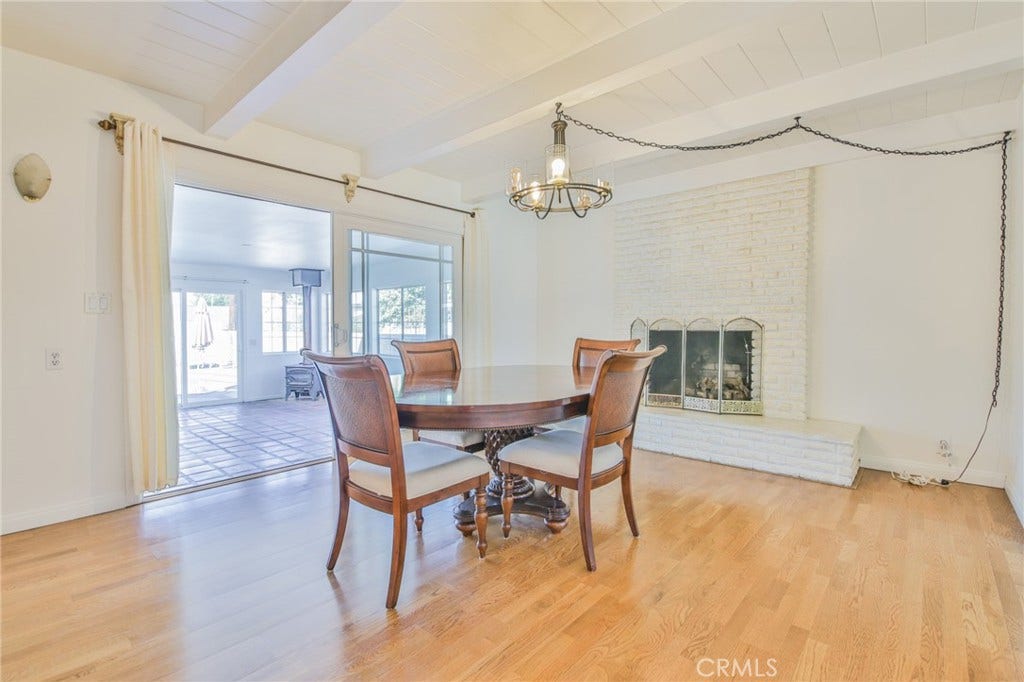 11231 Tigrina Avenue, Whittier, CA 90603 Dining Area with Gas Fireplace