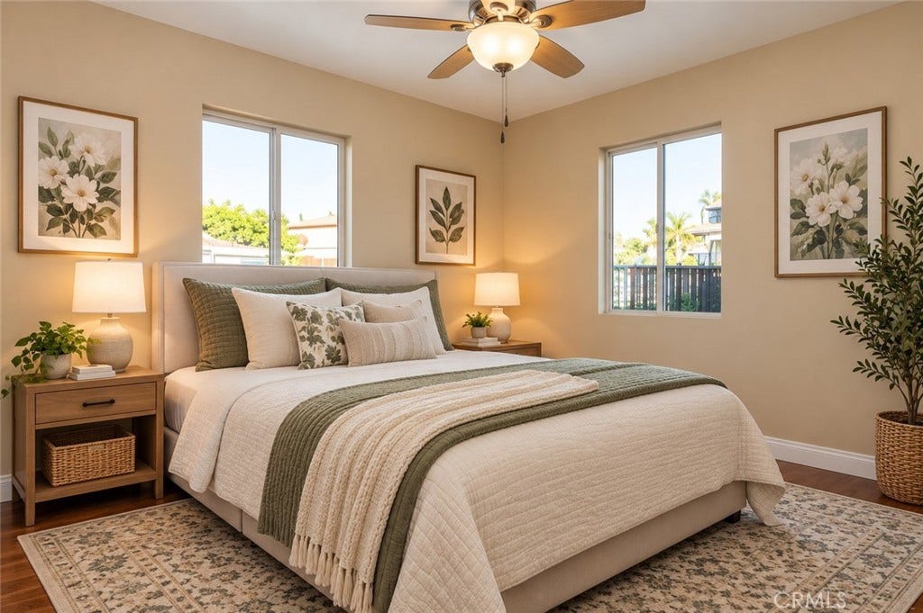 14766 Zastrow, Bellflower, CA 90706 Staged bedroom