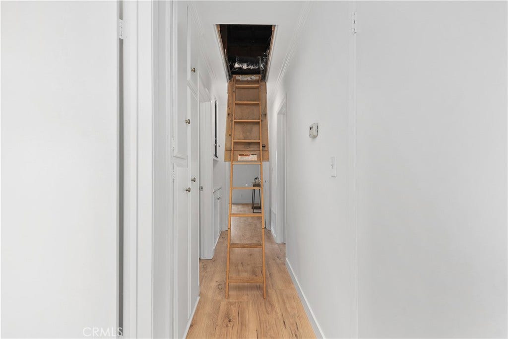5171 Blackpool Road, Westminster, CA 92683 Pull down large storage in attic with lightting